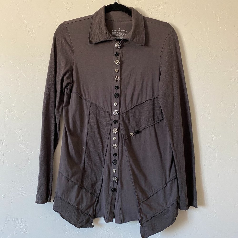 Neon Buddha Slub Knit Artsy Lagenlook Cardigan